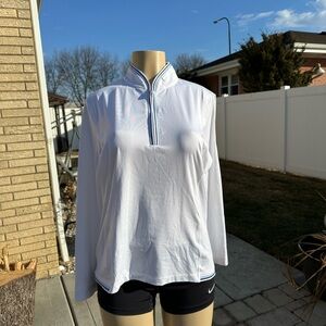 EP Pro Tour Tech U.S 1/4 Zip Golf Shirt Top Large White